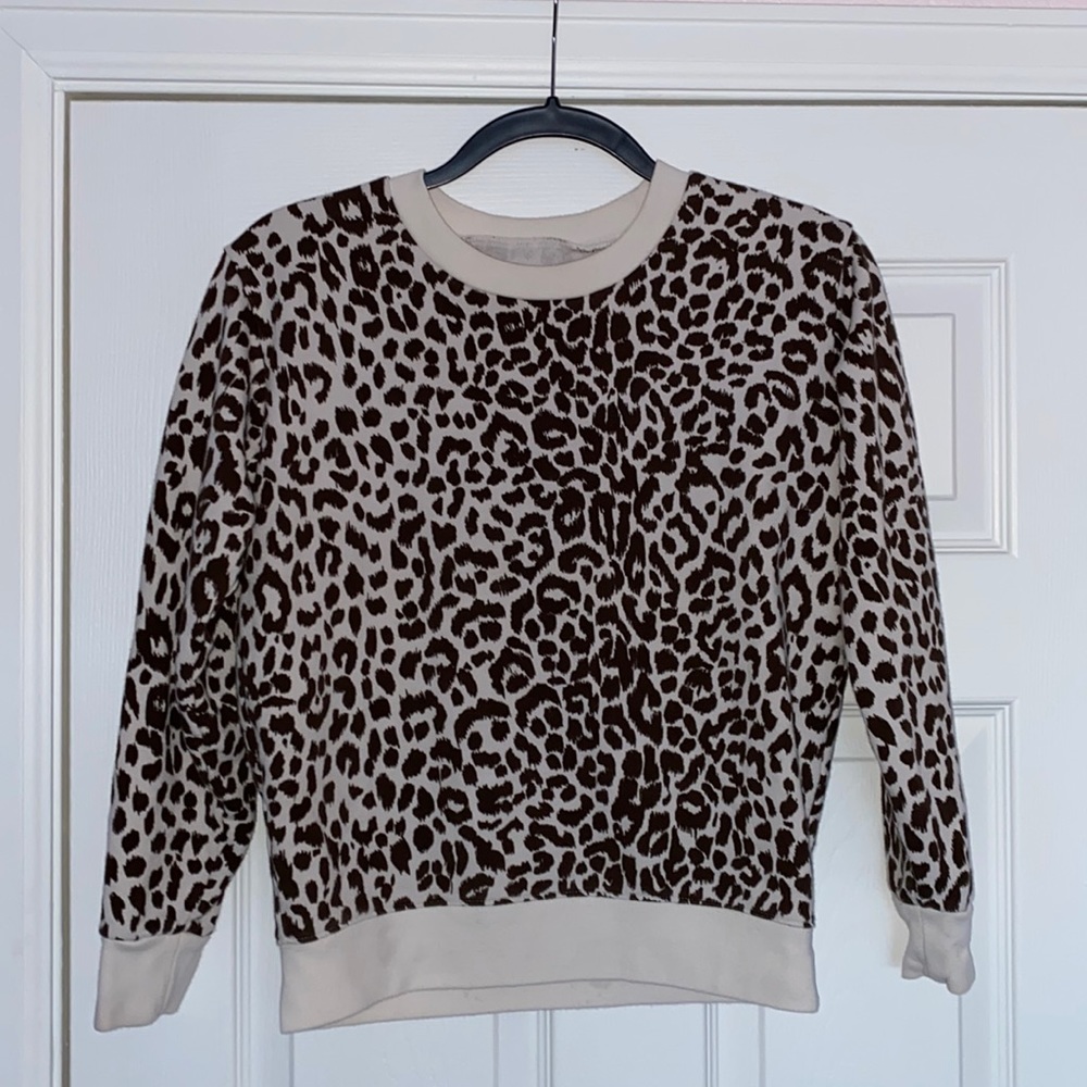 J. Crew - Cheetah Crew Neck Sweater